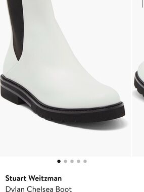 Stuart Weitzman White Dylan Chelsea Boot